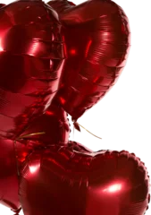 Rolgordijnen Red heart shape balloons © vectorfusionart