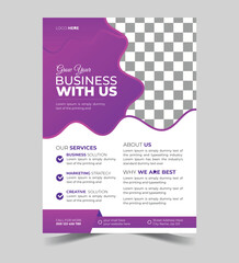 Modern business flyer template design set, abstract business flyer, vector template design or business poster template design. Corporate Flyer Design. Brochure Design, Cover Design. Creative Flyer.