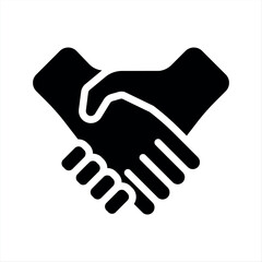 handshake icon. Business handshake, deal, frendship flat icon for apps and websites.