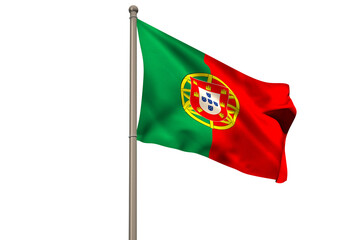 Digitally generated portugal national flag - obrazy, fototapety, plakaty