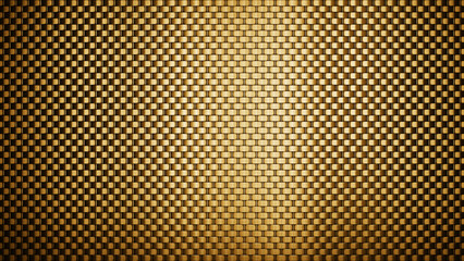 Gold carbon fiber background pattern. 3d rendering