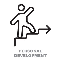 Personal development linear icon.