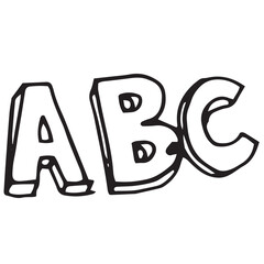 Digitally generated image of letters abc
