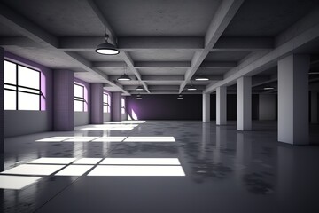Modern empty Interior, Generative AI