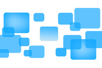 Fototapeta na wymiar Digitally generated image of blue square shapes