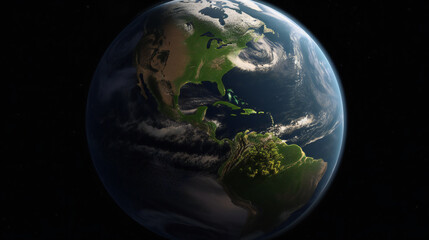 Obraz premium Discovering the Beauty of Earth's Natural Ecology Systems: A Journey into the Green Round Concept and Ecological Sustainabiliti in Marketing Climat Change and Economy Generative AI World Concept