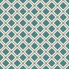 Contemporary geometric pattern. Repeated squares, diamonds motif. Simple ornament. Modern abstract background. Seamless surface design. Geo wallpaper. Digital paper, textile print. Vector art