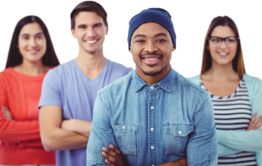 Portrait of young creative team