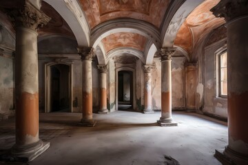 Fototapeta premium A room with many doors and windows Generative AI