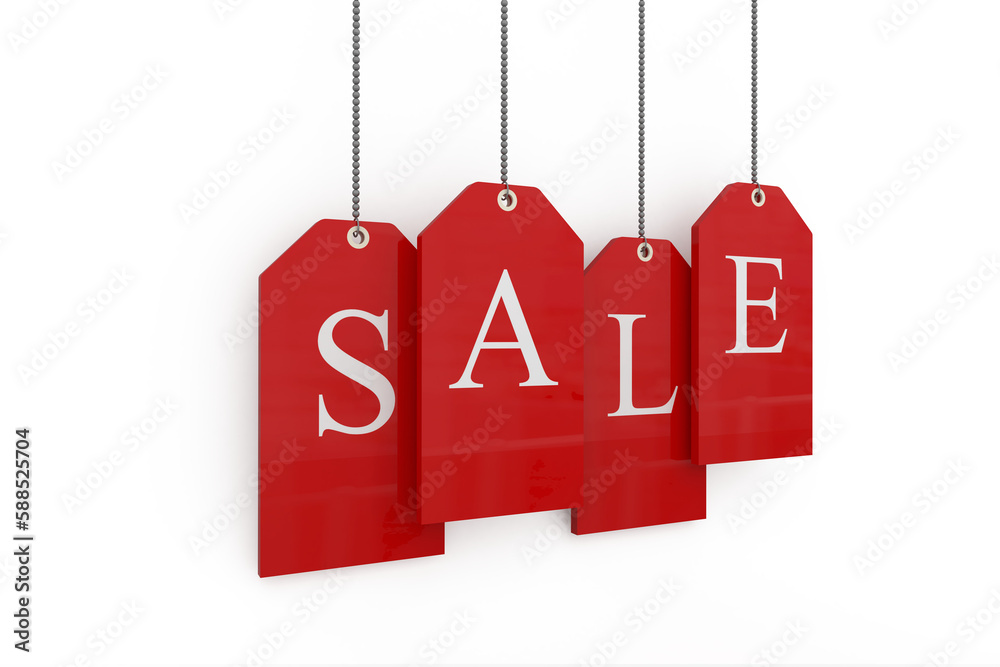 Wall mural Red sale tags