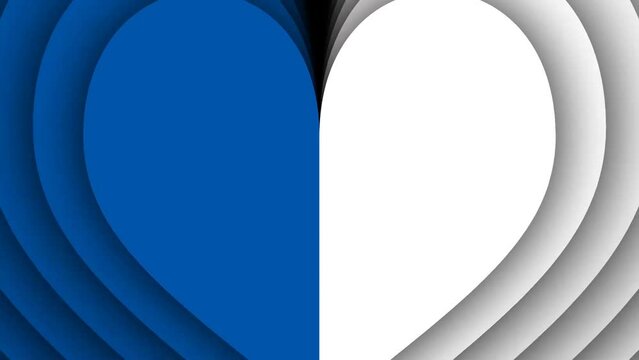 Heart shape animation in two colors