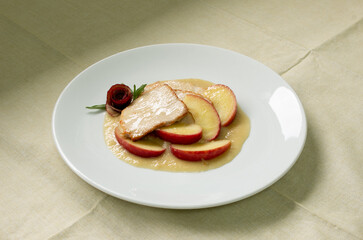 apples on a plate