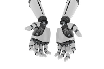 Composite image of a robot's hands - obrazy, fototapety, plakaty
