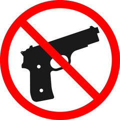 No Guns or Weapons Sign - obrazy, fototapety, plakaty