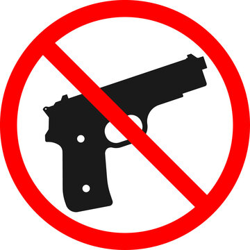 No Guns or Weapons Sign