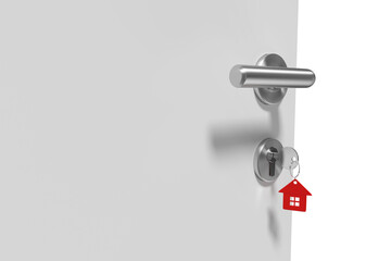 Naklejka premium Digitally generated image of doorknob
