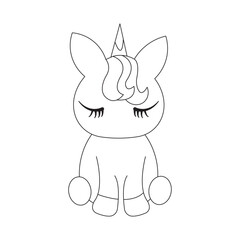 Magical unicorn coloring page for adults