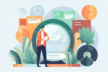 A building with many windows Generative AI