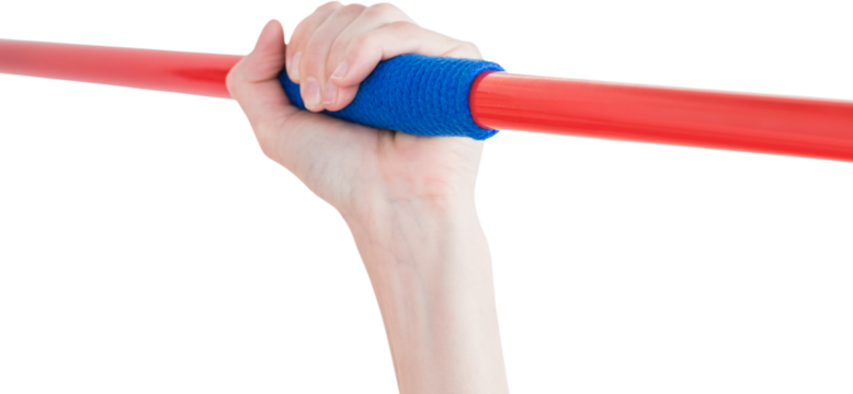 Female athlete throwing a javelin 