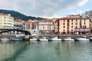 Fototapeta premium Beautiful old town Ondarroa in Basque country, Spain. High quality photography
