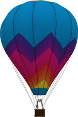 Patterned colorful hot air balloon