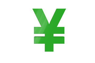 Green Japanese currency symbol