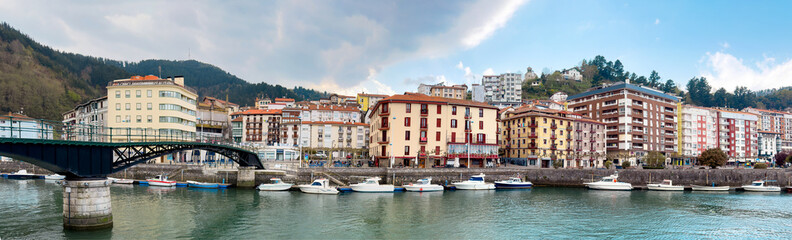 Fototapeta na wymiar Beautiful old town Ondarroa in Basque country, Spain. High quality photography