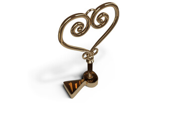 Golden heart key