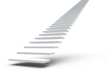 Computer graphic image of steps moving up