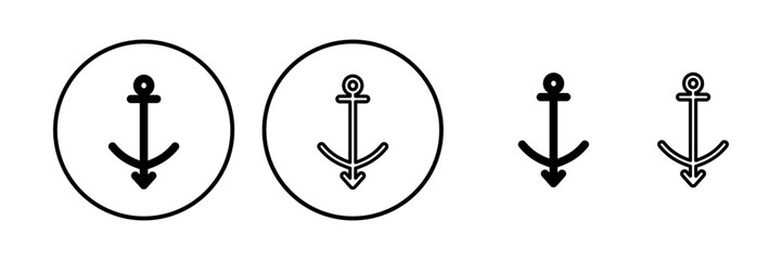 Anchor icon vector. Anchor sign. marine symbol