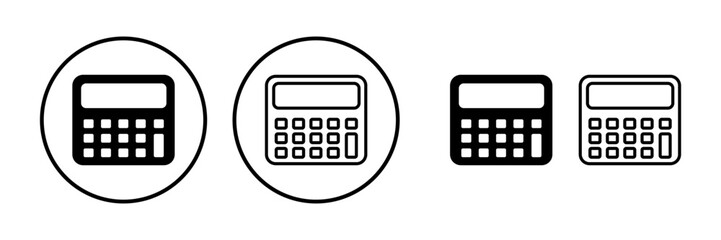 Calculator icon vector. math icon. finances sign