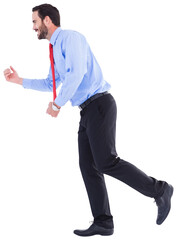 Businessman showing something with his hands