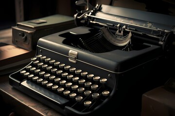 A typewriter with a key board Generative AI