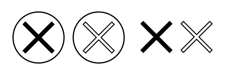 Fototapeta premium Close vector icon. Delete icon. remove, cancel, exit symbol.