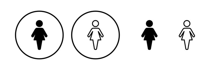 Female icon vector. toilet icon. restroom sign. gender