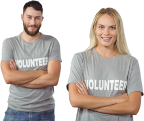 Portrait of smiling woman with colleague in office