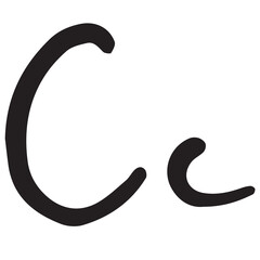Digitally generated image of letter c