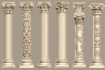 A close-up of several columns Generative AI