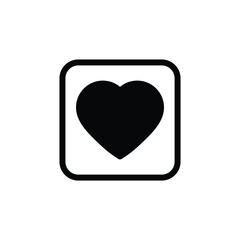 heart button vector icon love sign