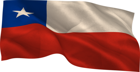 Digitally generated chile national flag