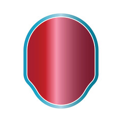 Computer graphic image of red frame with blue border