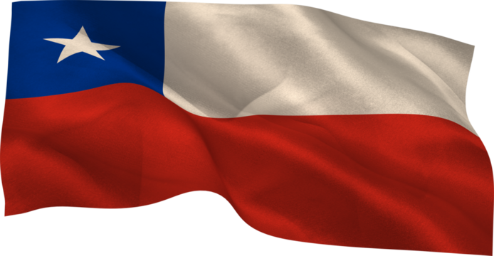 Digitally generated chile national flag