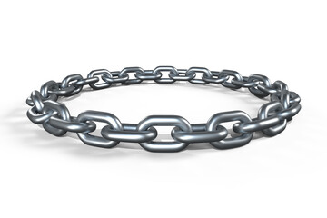 Fototapeta premium 3d image of round silver chain