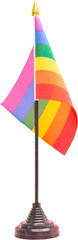 Close-up of rainbow flag 