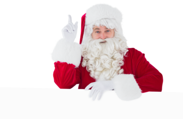Smiling santa claus doing a gesture