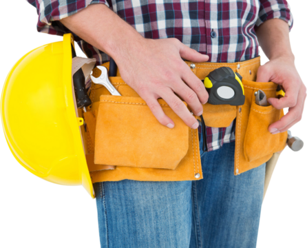 Handyman with tool belt and handyman