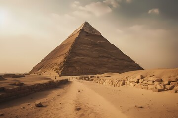 A pyramid in the desert Generative AI
