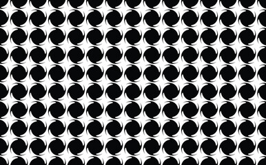 Simple seamless black and white swirl shapes pattern.