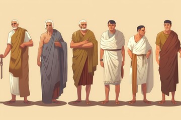 A group of people wearing robes Generative AI - obrazy, fototapety, plakaty