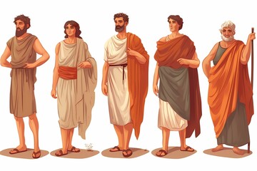 A group of men wearing robes Generative AI